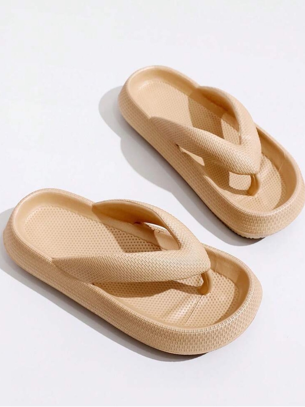 Beige Chunky Sandal Flip-Flop for Women